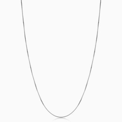 Bodega Box Necklace | White Gold Maya Henry Jewelry