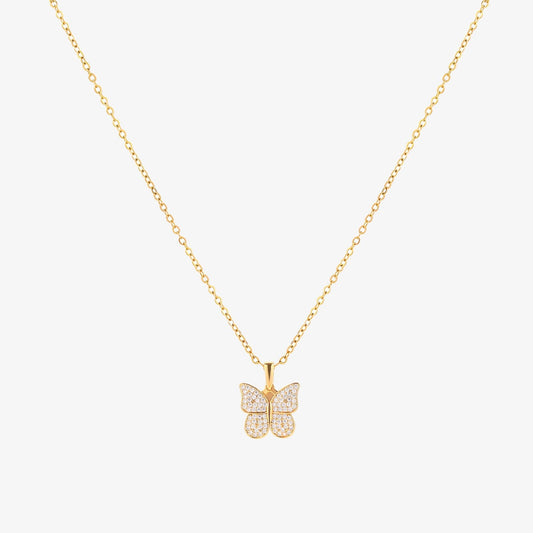 Radiant Butterfly Necklace | Gold Maya Henry Jewelry