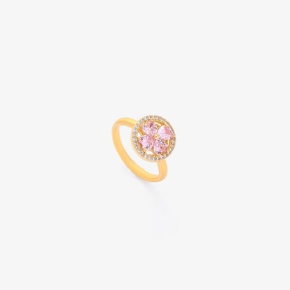 Pink Heart Bloom Spinning Ring | Gold Maya Henry Jewelry