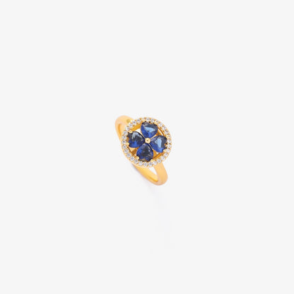 Sapphire Hearts Spinning Ring | Gold Maya Henry Jewelry