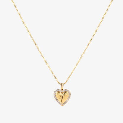 Butterfly Heart Necklace | Gold Maya Henry Jewelry