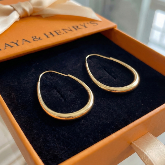 Antique Gold Hoop Earrings | Gold Maya Henry Jewelry