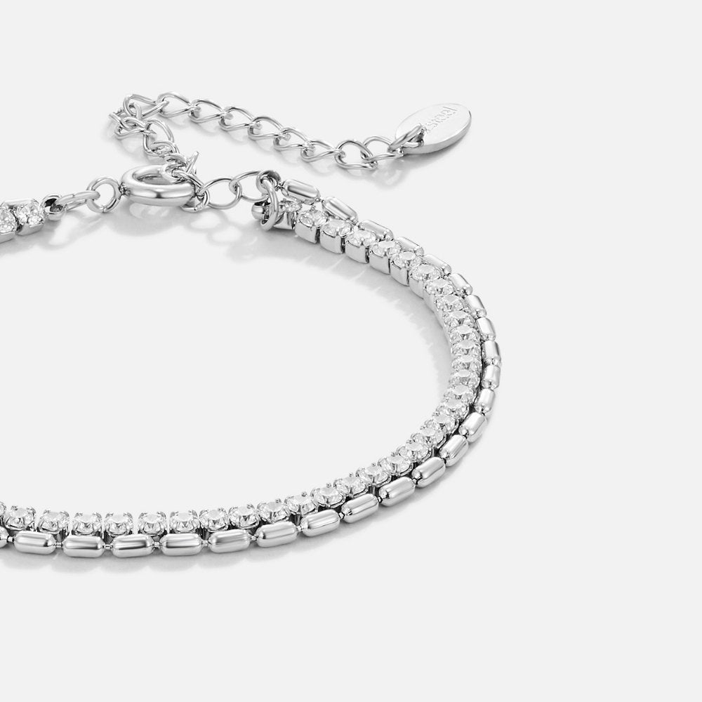 Arelia Crystal Silver Bracelet Maya Henry Jewelry