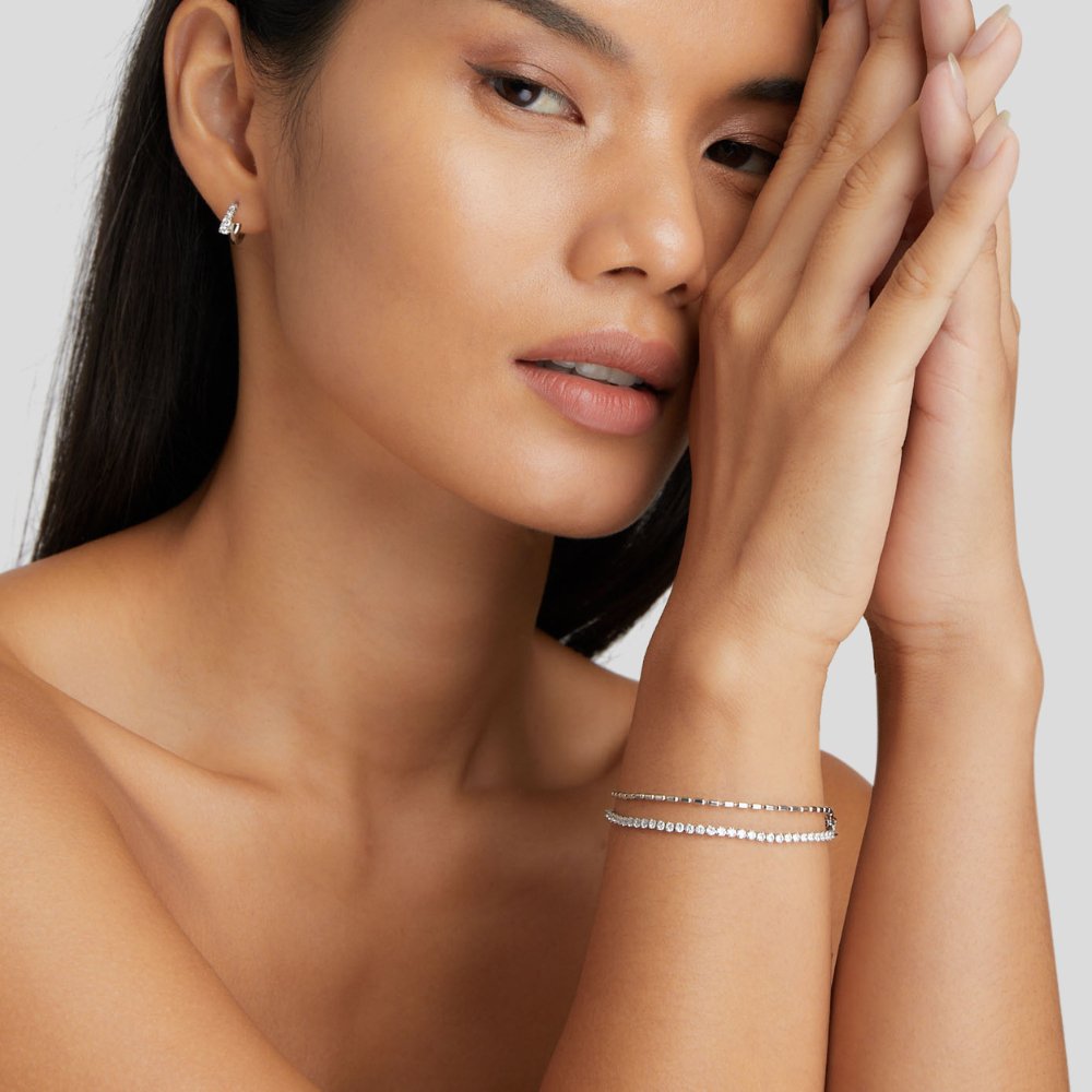 Arelia Crystal Silver Bracelet Maya Henry Jewelry