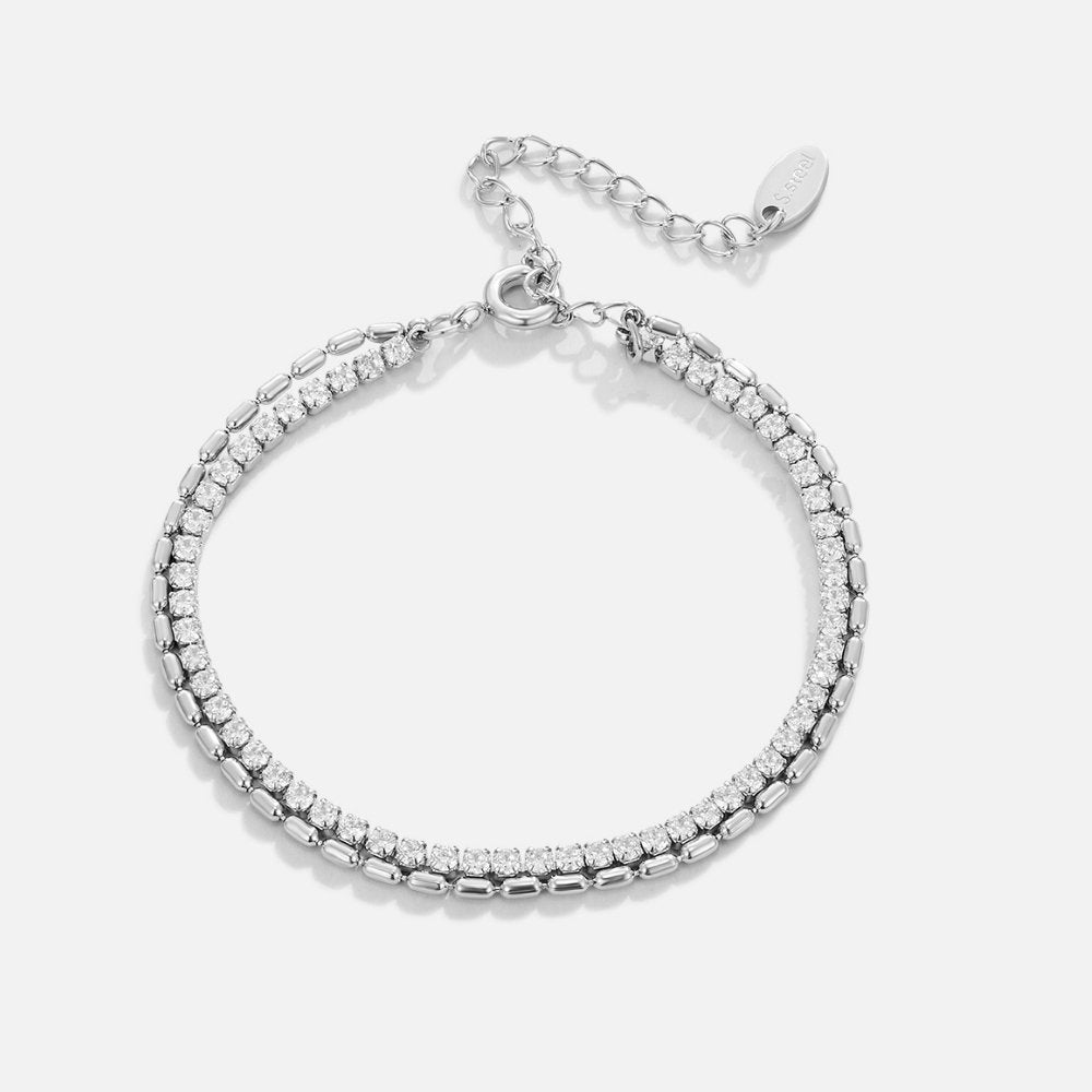 Arelia Crystal Silver Bracelet Maya Henry Jewelry