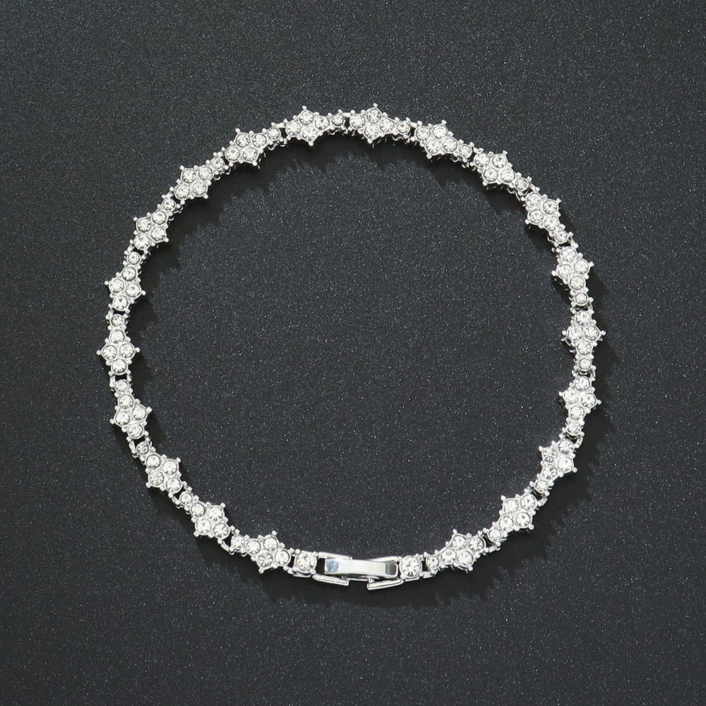 Classic Cluster Tennis Bracelet | Gold Maya Henry Jewelry