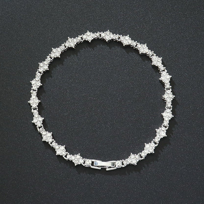 Classic Cluster Tennis Bracelet | Gold Maya Henry Jewelry
