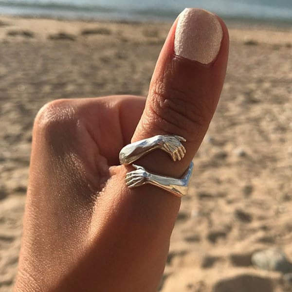 Adjustable Silver Cuddle Ring Maya Henry Jewelry