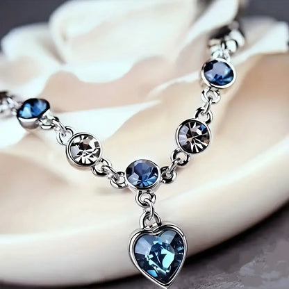 Ocean Heart Glow Bracelet | White Gold Maya Henry Jewelry