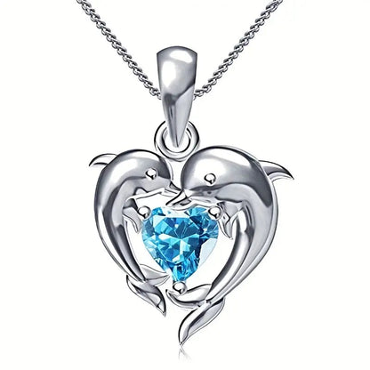Oceanheart Twins Necklace | White Gold Maya Henry Jewelry