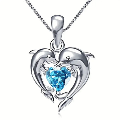 Oceanheart Twins Necklace | White Gold Maya Henry Jewelry