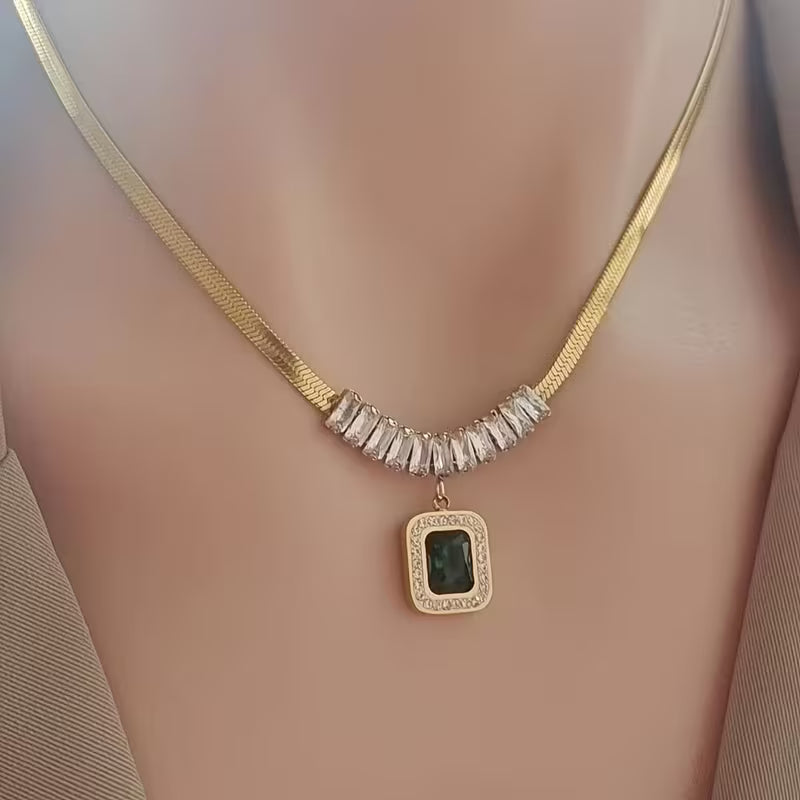 Regalia Prism Emerald Necklace | Gold Maya Henry Jewelry