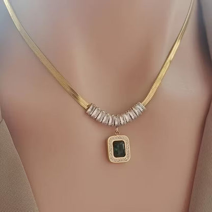 Regalia Prism Emerald Necklace | Gold Maya Henry Jewelry