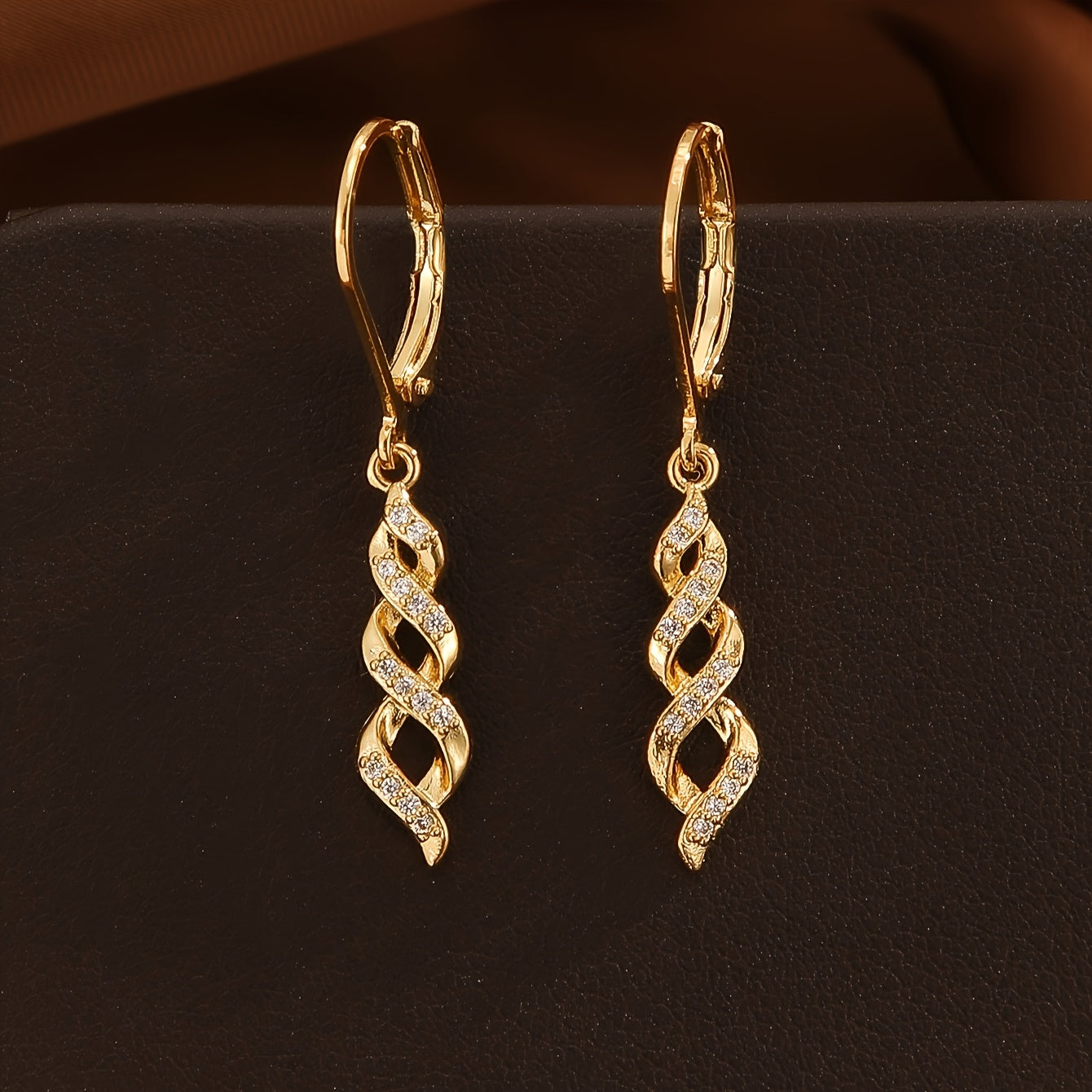 Shimmer Twist Ava Earrings | Gold Maya Henry Jewelry