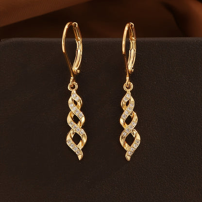 Shimmer Twist Ava Earrings | Gold Maya Henry Jewelry