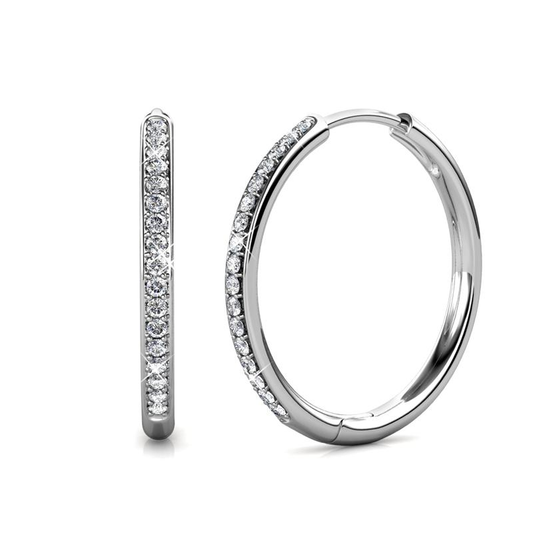 Sorel Pave Earrings | White Gold Maya Henry Jewelry
