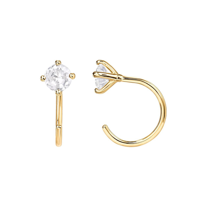 Spark Tip Hoops | Gold Maya Henry Jewelry