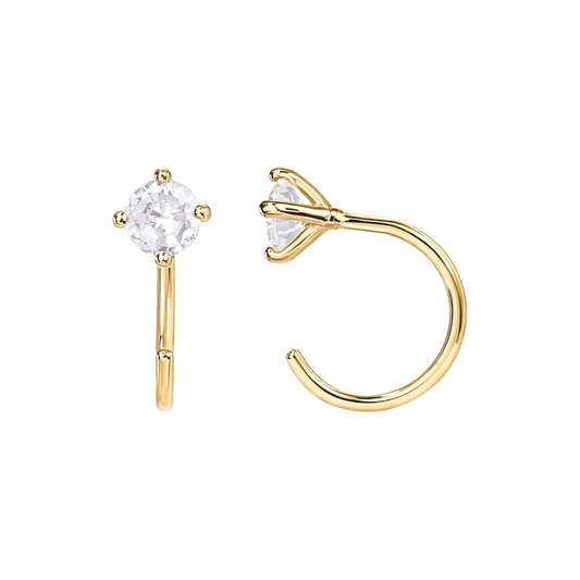 Spark Tip Hoops | Gold Maya Henry Jewelry