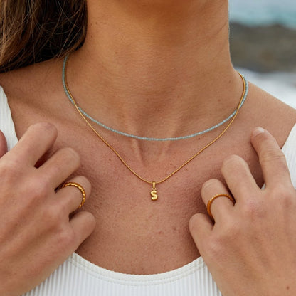 Sophisticated Bubble Letter Necklace Maya Henry Jewelry
