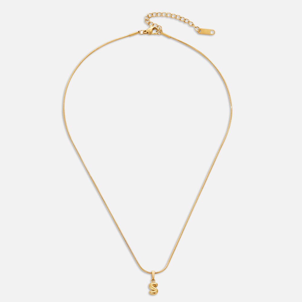 Sophisticated Bubble Letter Necklace Maya Henry Jewelry