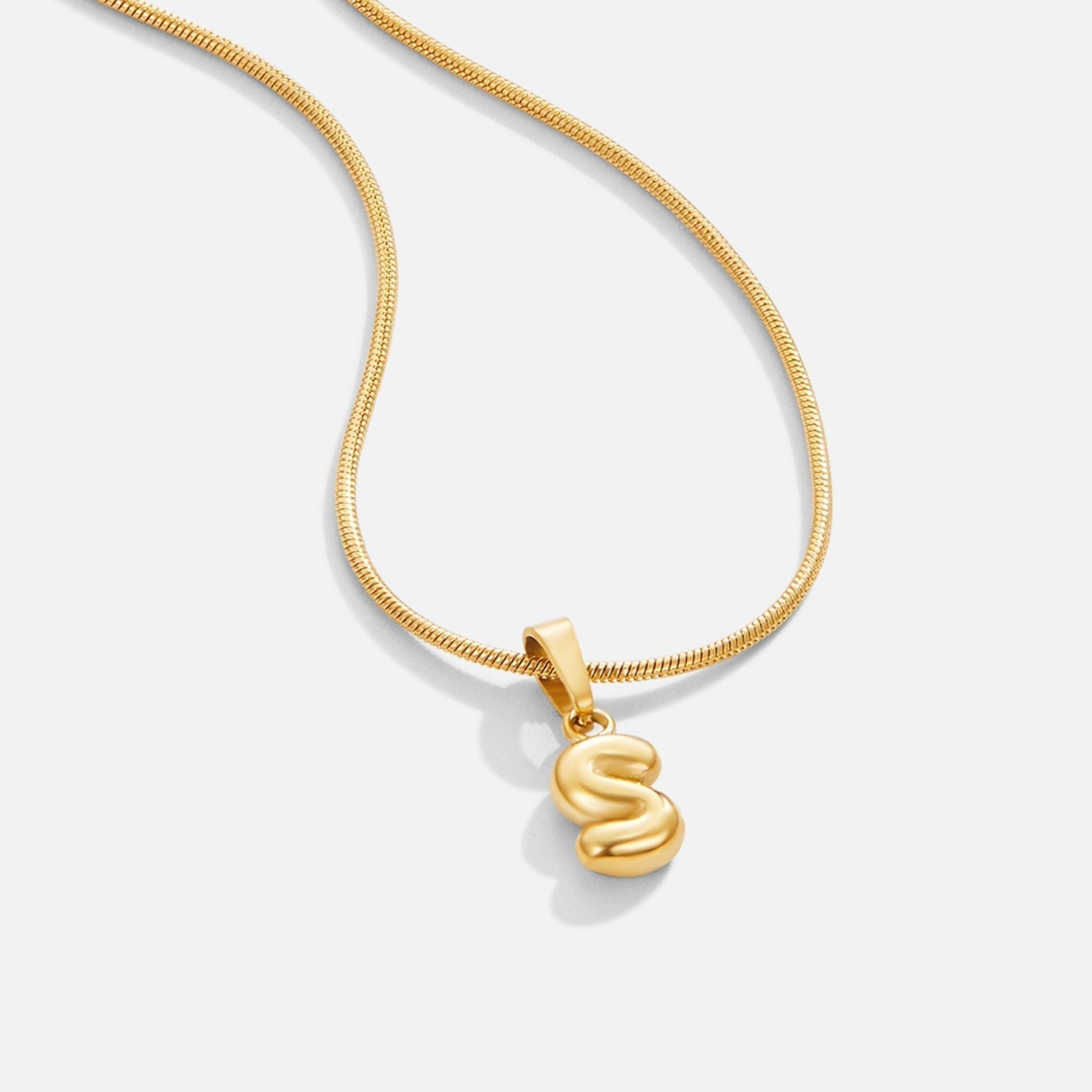 Sophisticated Bubble Letter Necklace Maya Henry Jewelry