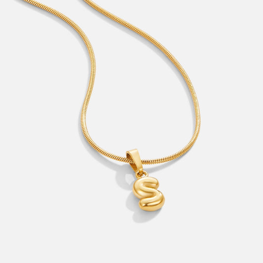 Sophisticated Bubble Letter Necklace Maya Henry Jewelry