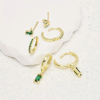 Fiorenza Viridelle Earrings Set | Gold Maya Henry Jewelry
