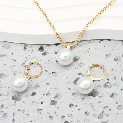 Golden Grace Pearl Jewelry Set | Gold Maya Henry Jewelry