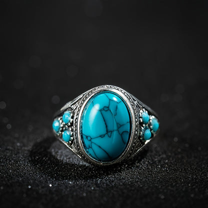 Nomad Blue Stone Ring | White Gold Maya Henry Jewelry
