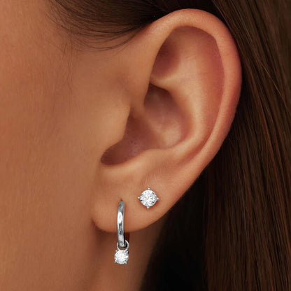 Larmes de Lune Stone Earrings Set | White Gold Maya Henry Jewelry