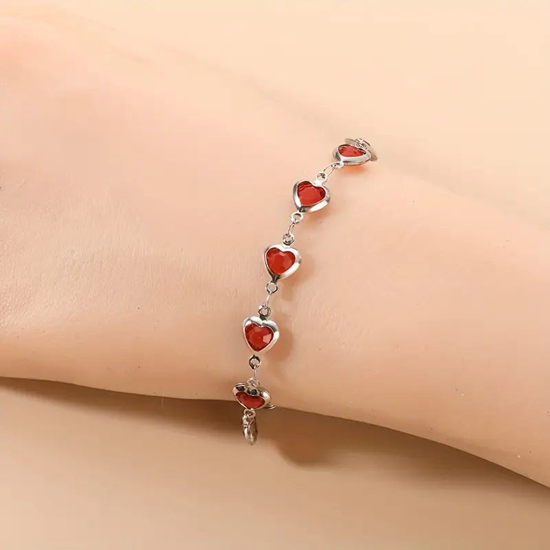Ophelyra Garnetelle Bracelet | White Gold Maya Henry Jewelry