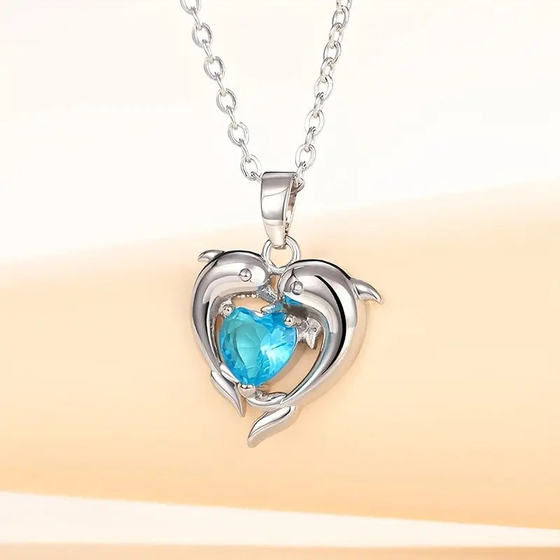 Oceanheart Twins Necklace | White Gold Maya Henry Jewelry