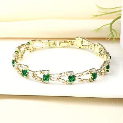 Verde Link Tennis Bracelet | Gold Maya Henry Jewelry