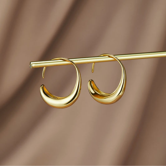 Cina - Drop Hoop Earrings Maya Henry Jewelry