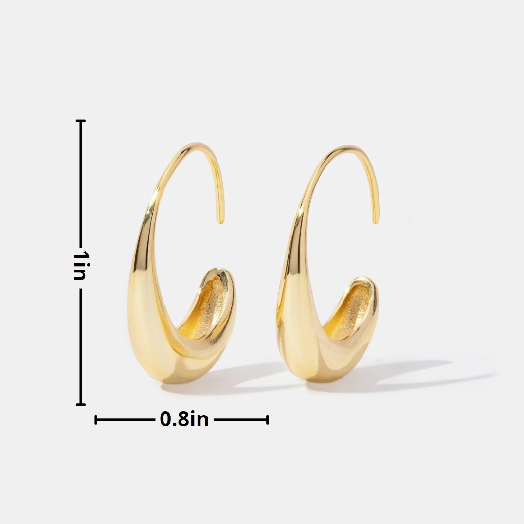Cina - Drop Hoop Earrings Maya Henry Jewelry