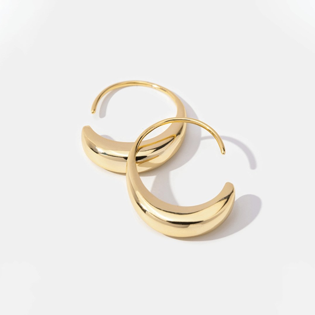 Cina - Drop Hoop Earrings Maya Henry Jewelry