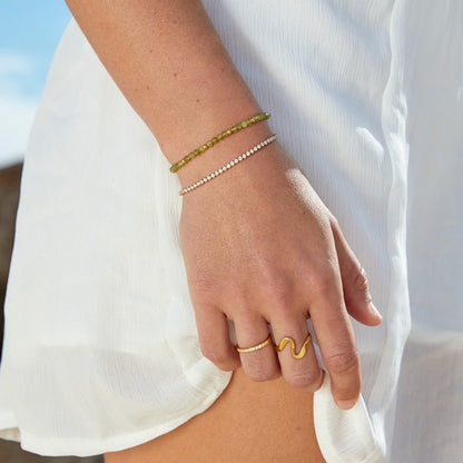 Cordelia Gold Tennis Bracelet Maya Henry Jewelry