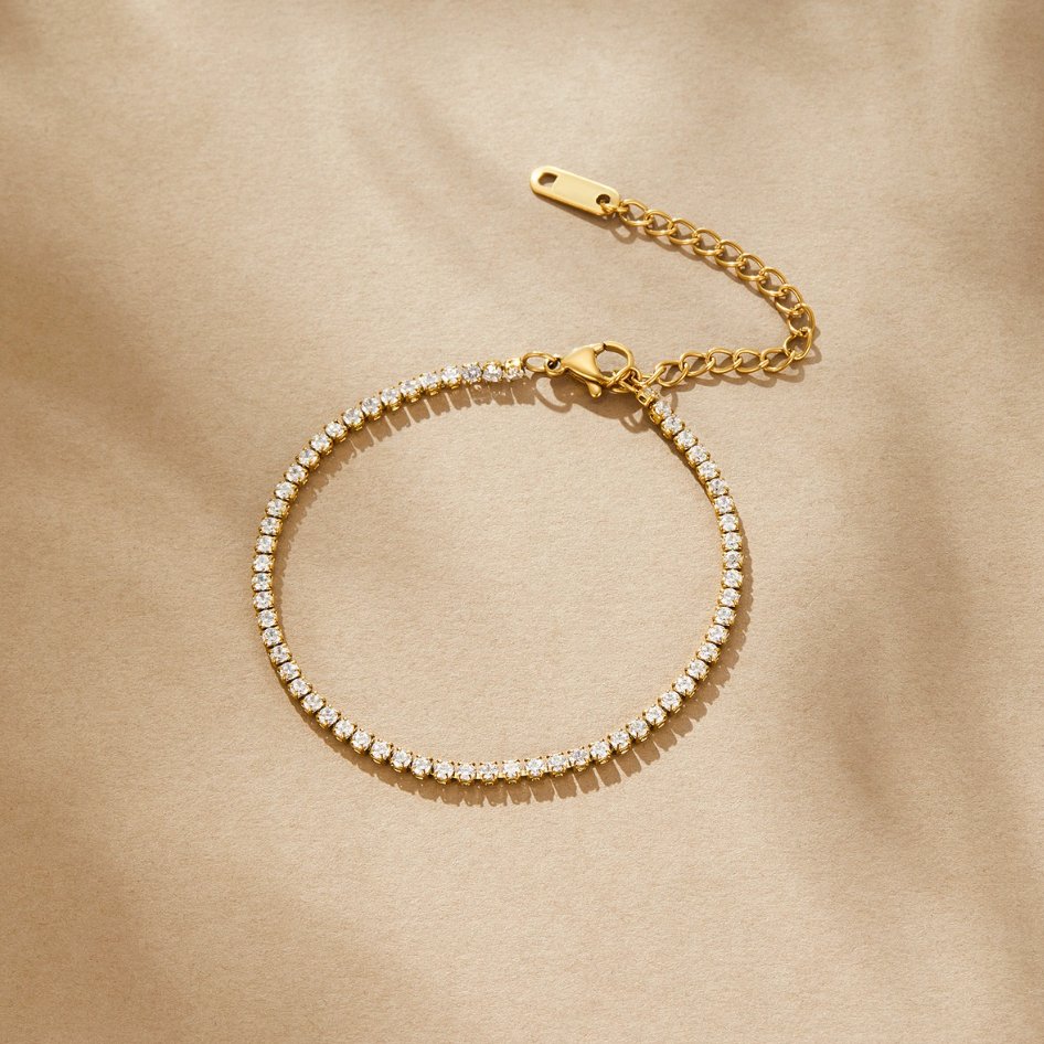 Cordelia Gold Tennis Bracelet Maya Henry Jewelry