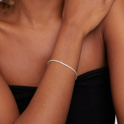 Cordelia Silver Tennis Bracelet Maya Henry Jewelry
