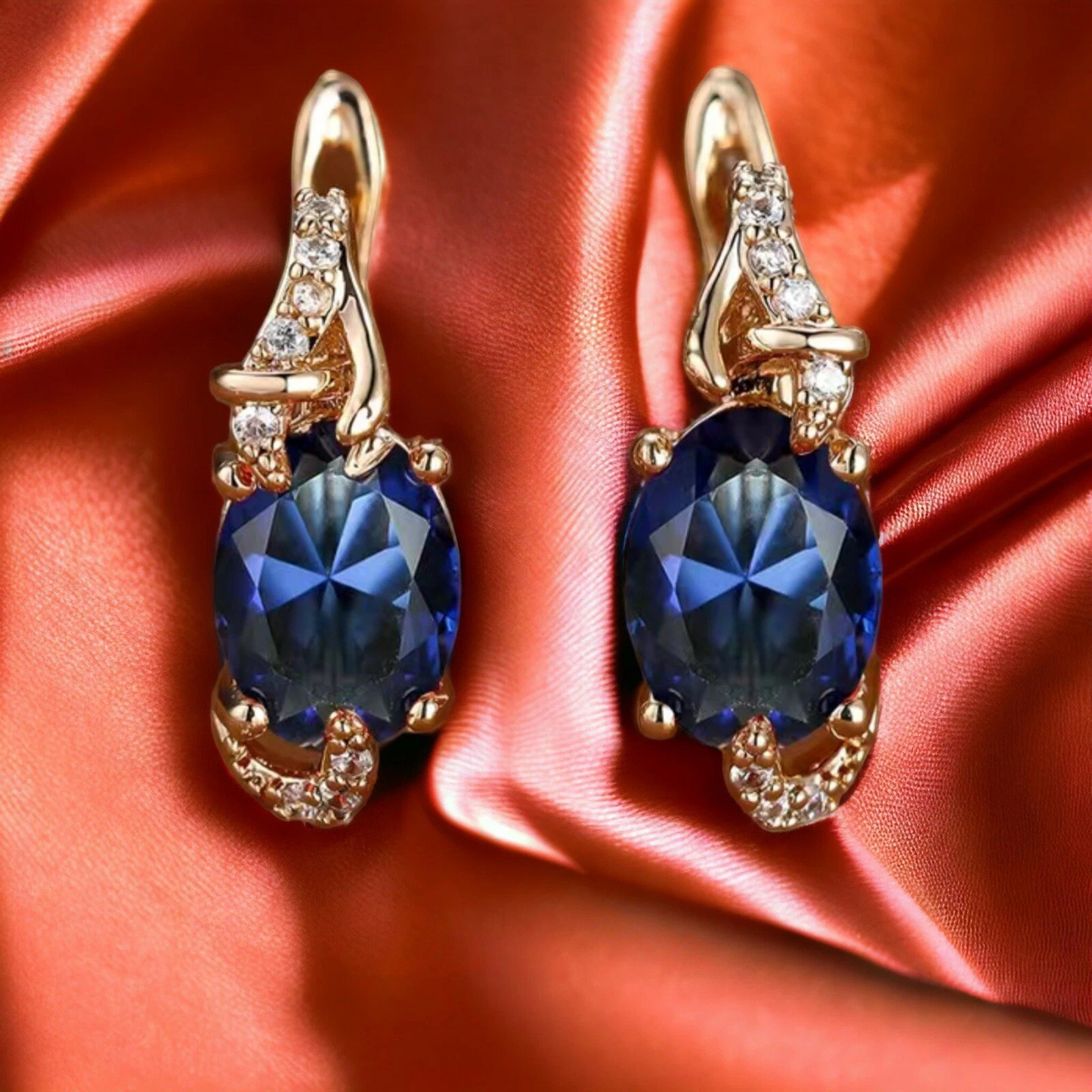 Royal Midnight Drop Earrings | Gold Maya Henry Jewelry
