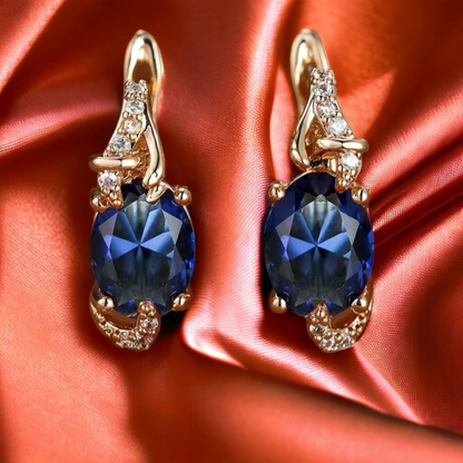 Royal Midnight Drop Earrings | Gold Maya Henry Jewelry