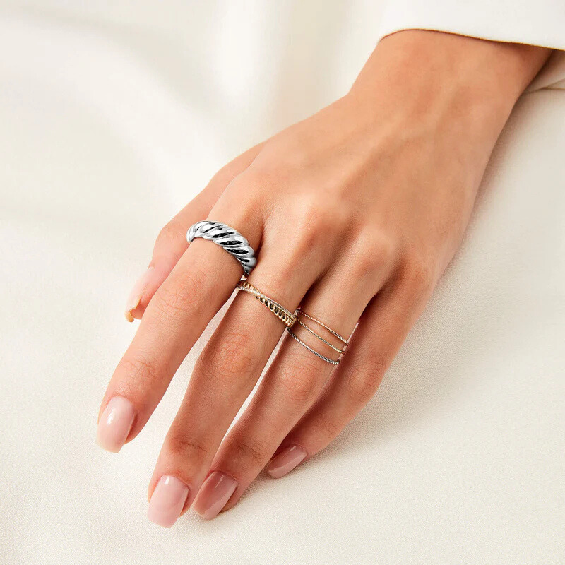 Croissant Ring | White Gold Maya Henry Jewelry
