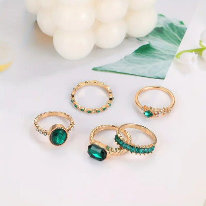 Zarina Exquisite Emerald Ring Set | Gold Maya Henry Jewelry