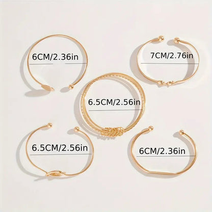 Knotted Elegance Bracelet Set | Gold Maya Henry Jewelry