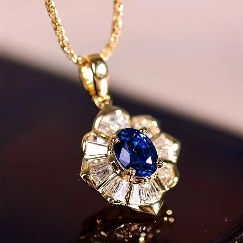 Kavella Noctazure Necklace | Gold Maya Henry Jewelry