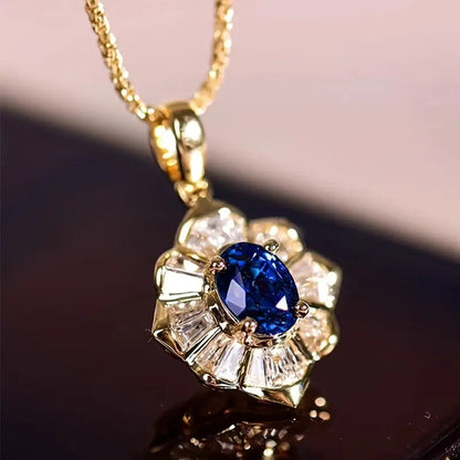 Kavella Noctazure Necklace | Gold Maya Henry Jewelry