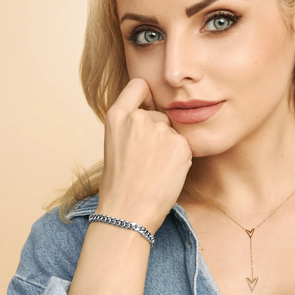 Estate Cuban Bracelet | White Gold Maya Henry Jewelry
