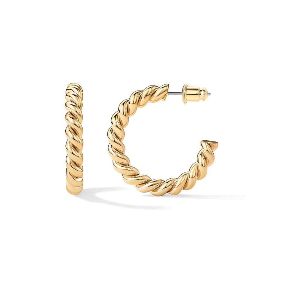 Rope Twist Hoops | Gold Maya Henry Jewelry