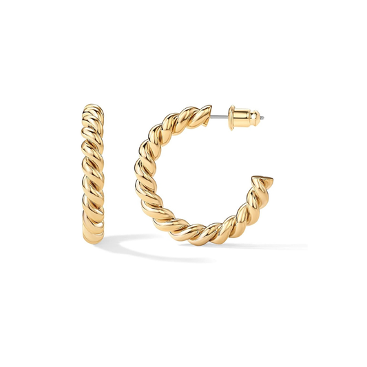 Rope Twist Hoops | Gold Maya Henry Jewelry
