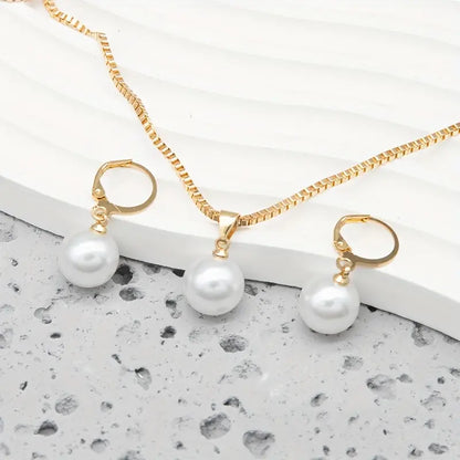 Golden Grace Pearl Jewelry Set | Gold Maya Henry Jewelry